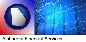 a financial chart in Alpharetta, GA