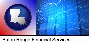 a financial chart in Baton Rouge, LA