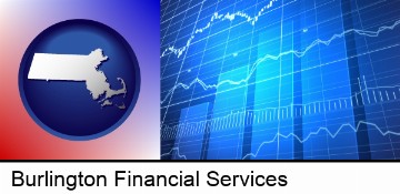 a financial chart in Burlington, MA