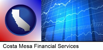 a financial chart in Costa Mesa, CA