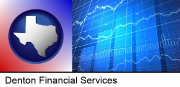 a financial chart in Denton, TX