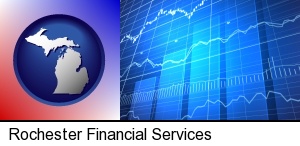 a financial chart in Rochester, MI
