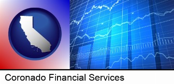 a financial chart in Coronado, CA