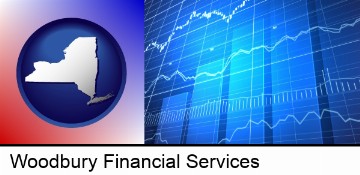 a financial chart in Woodbury, NY